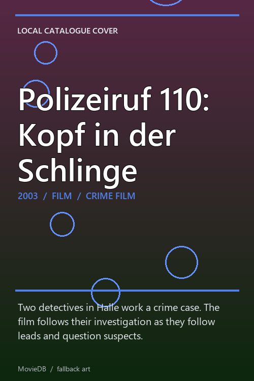 Polizeiruf 110: Kopf in der Schlinge poster
