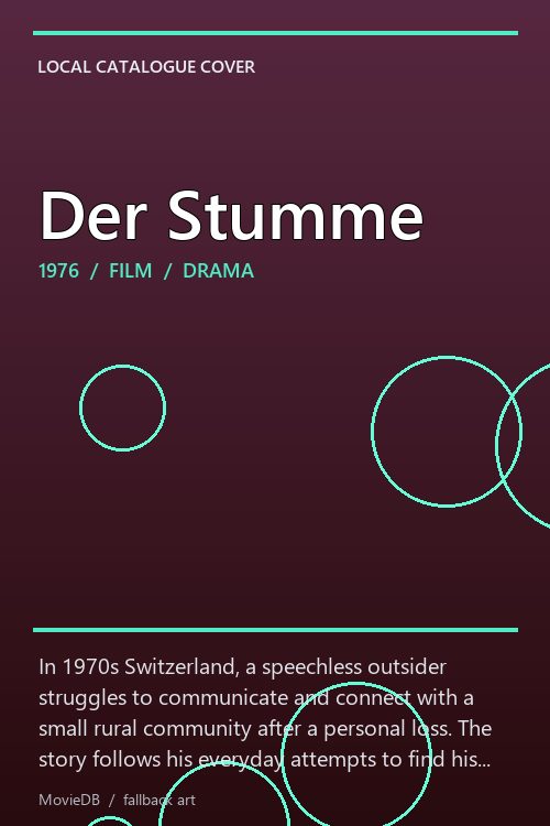 Der Stumme poster