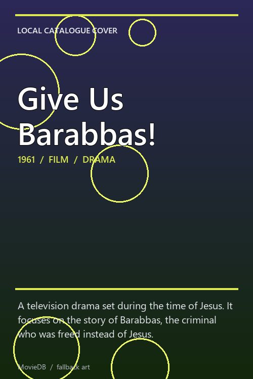 Give Us Barabbas! poster