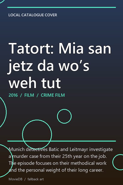 Tatort: Mia san jetz da wo’s weh tut poster