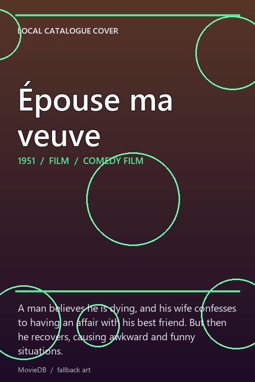Épouse ma veuve poster