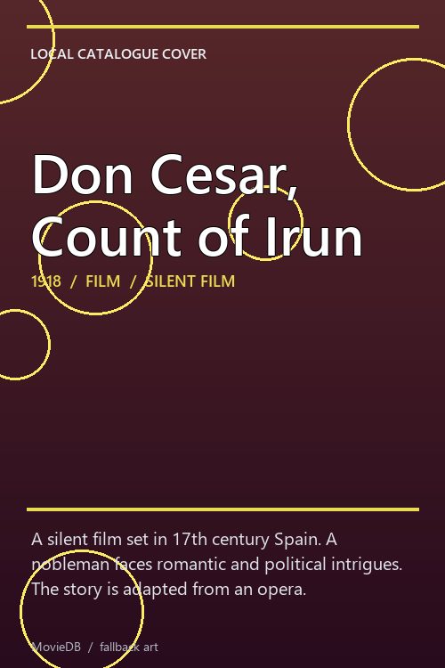 Don Cesar, Count of Irun poster