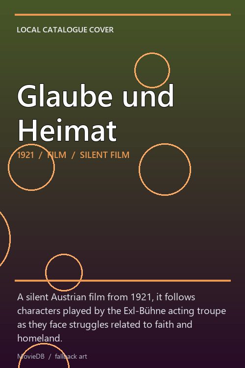 Glaube und Heimat poster