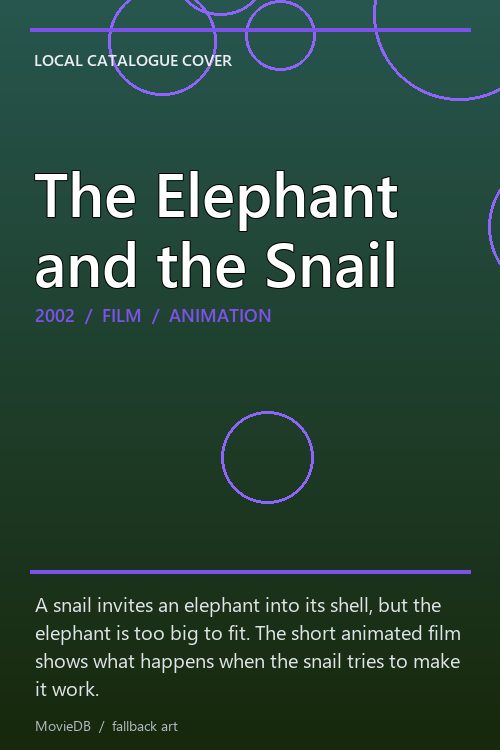 The Elephant and the Snail poster