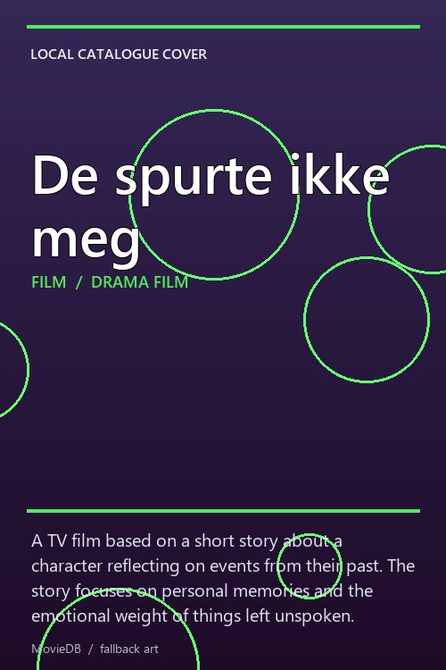 De spurte ikke meg poster