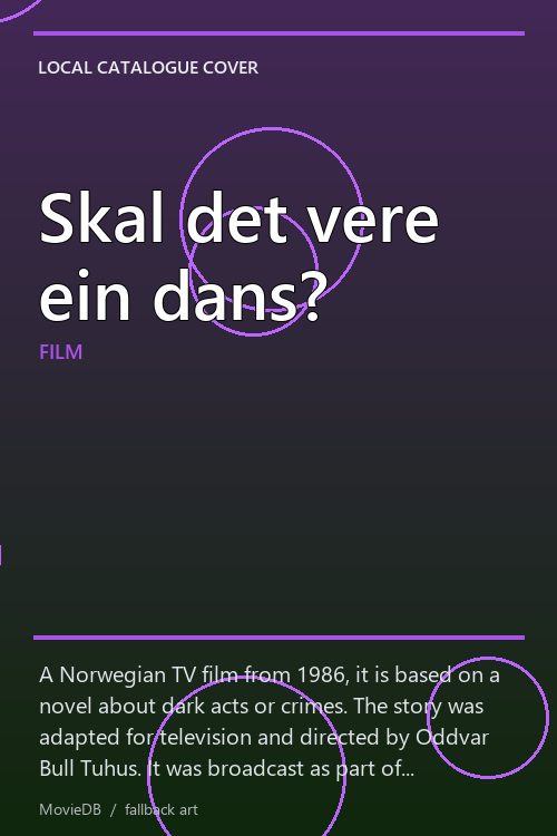 Skal det vere ein dans? poster