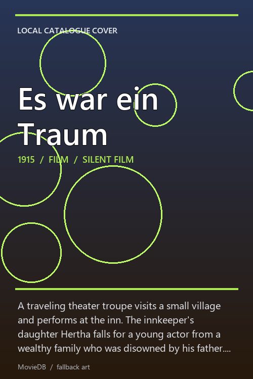 Es war ein Traum poster