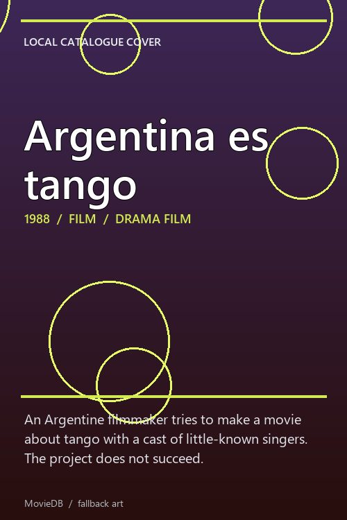 Argentina es tango poster