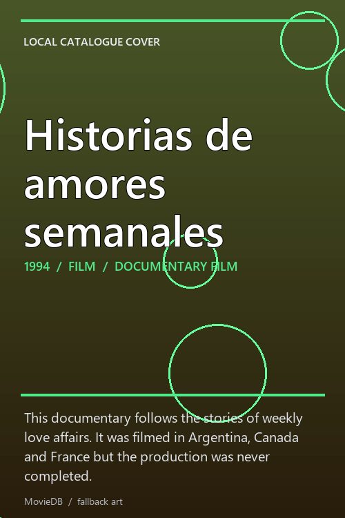 Historias de amores semanales poster