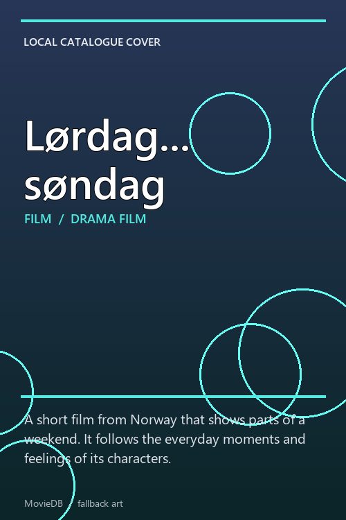 Lørdag... søndag poster