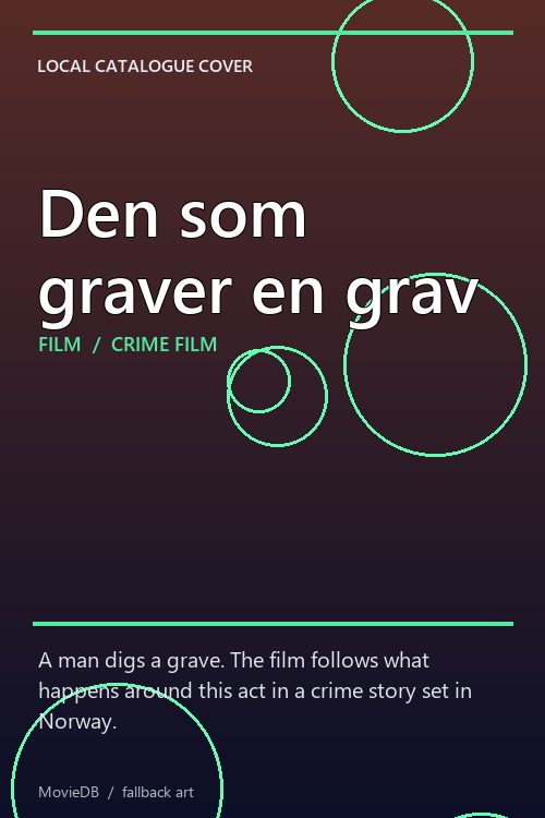 Den som graver en grav poster