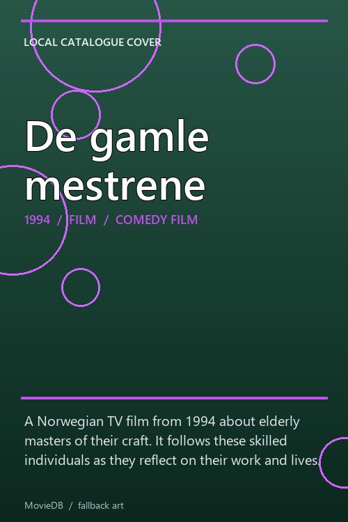 De gamle mestrene poster
