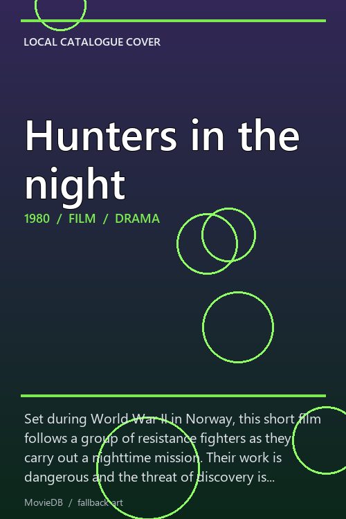 Hunters in the night poster
