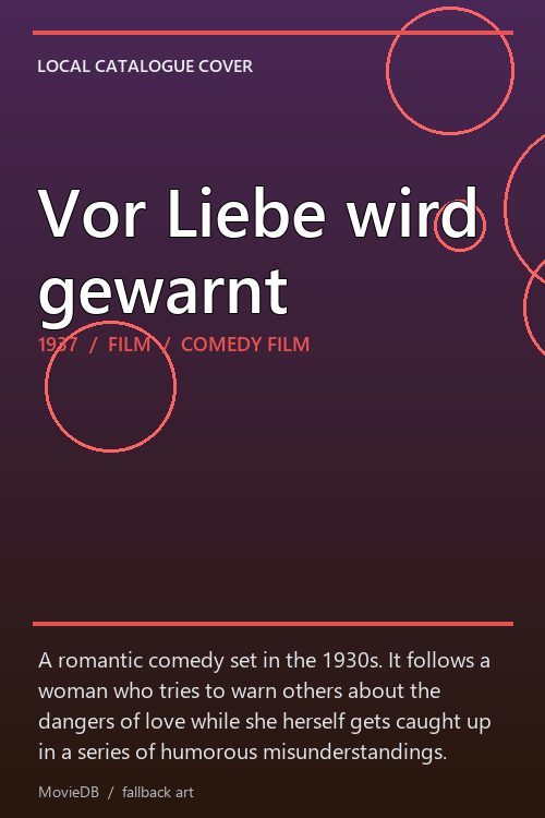Vor Liebe wird gewarnt poster