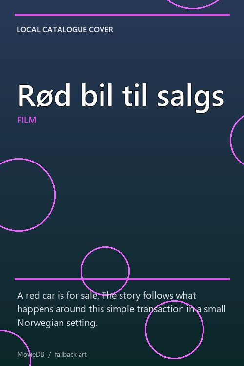 Rød bil til salgs poster