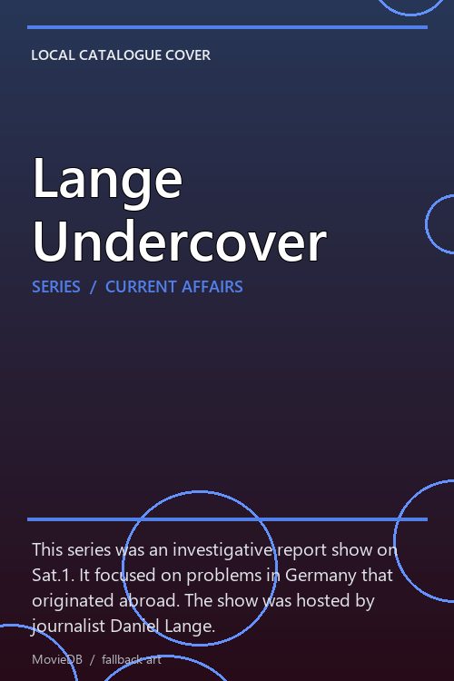 Lange Undercover poster