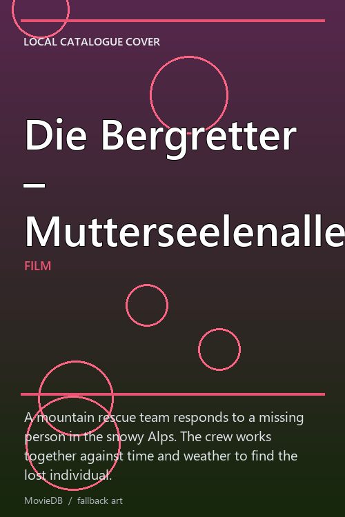 Die Bergretter – Mutterseelenallein poster