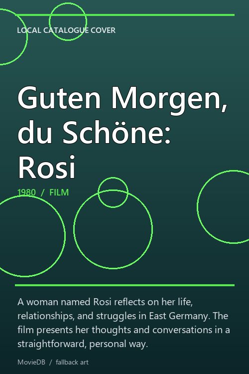 Guten Morgen, du Schöne: Rosi poster
