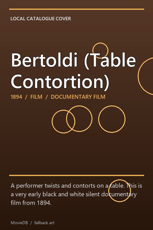 Bertoldi (Table Contortion) poster