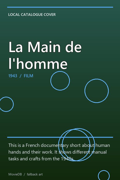 La Main de l'homme poster