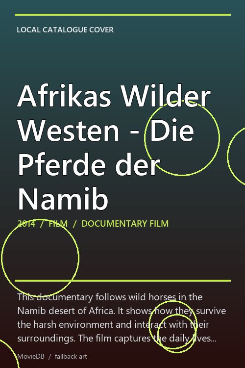Afrikas Wilder Westen - Die Pferde der Namib poster