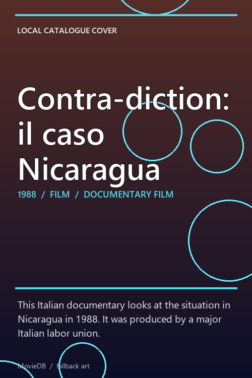 Contra-diction: il caso Nicaragua poster