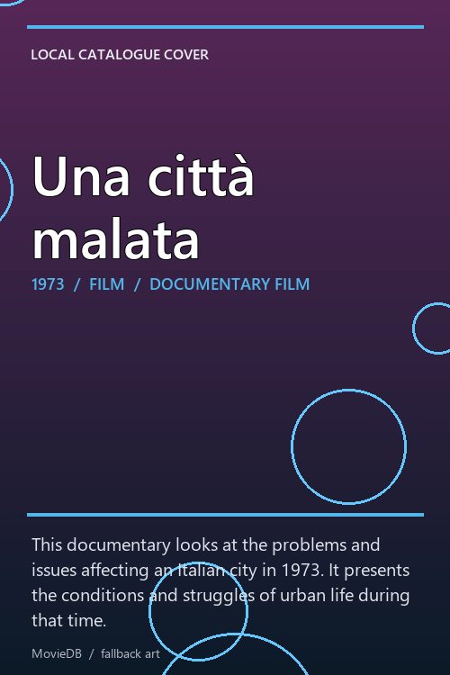 Una città malata poster