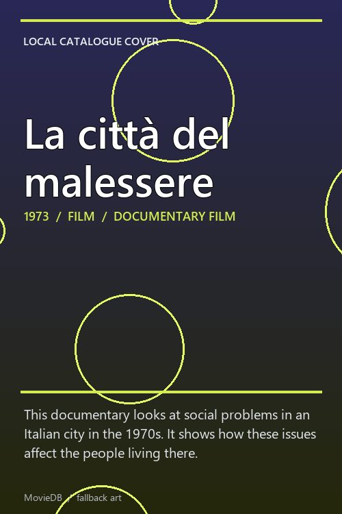 La città del malessere poster
