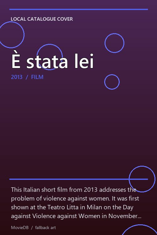 È stata lei poster