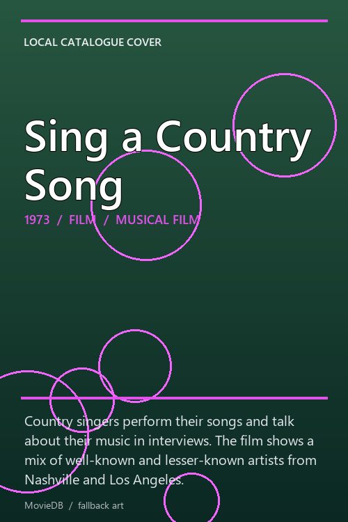 Sing a Country Song poster