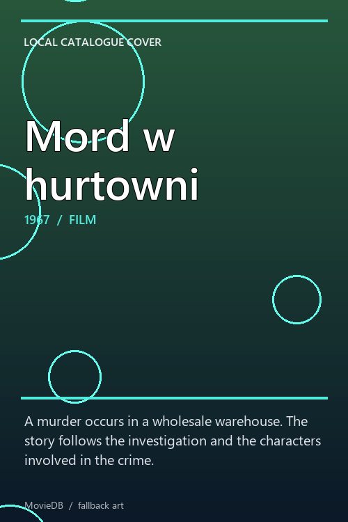 Mord w hurtowni poster