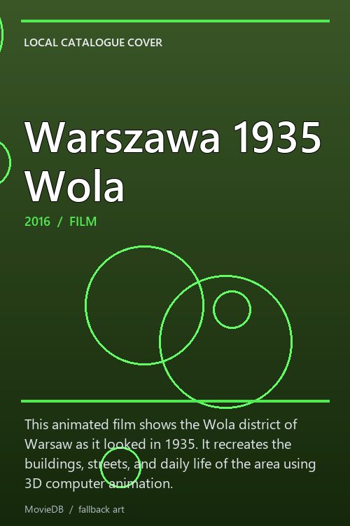 Warszawa 1935 Wola poster