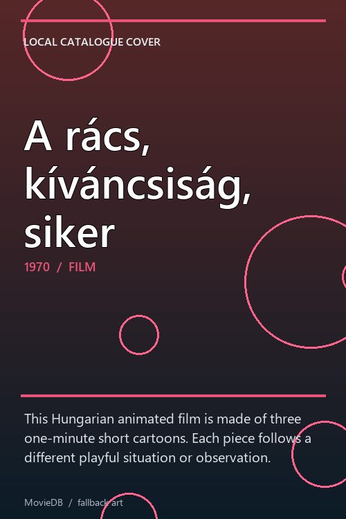 A rács, kíváncsiság, siker poster