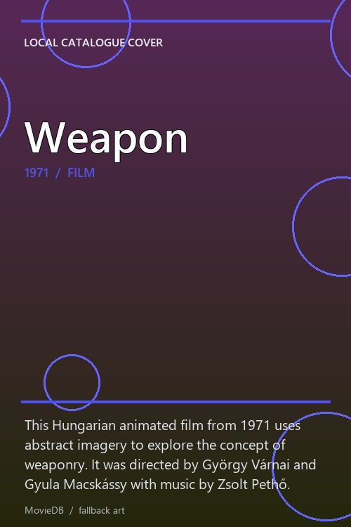 Weapon poster