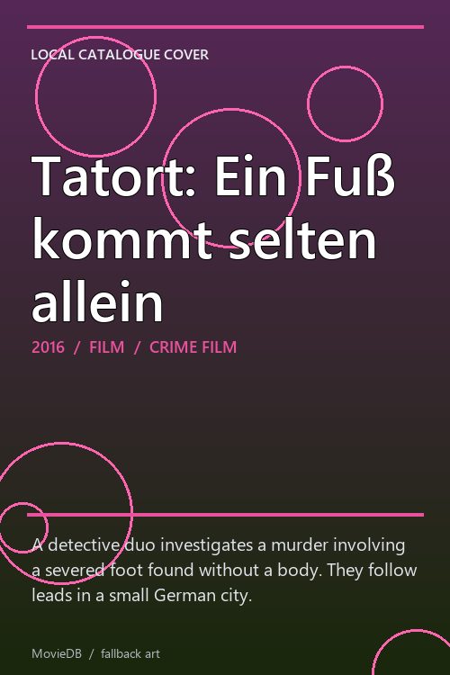 Tatort: Ein Fuß kommt selten allein poster