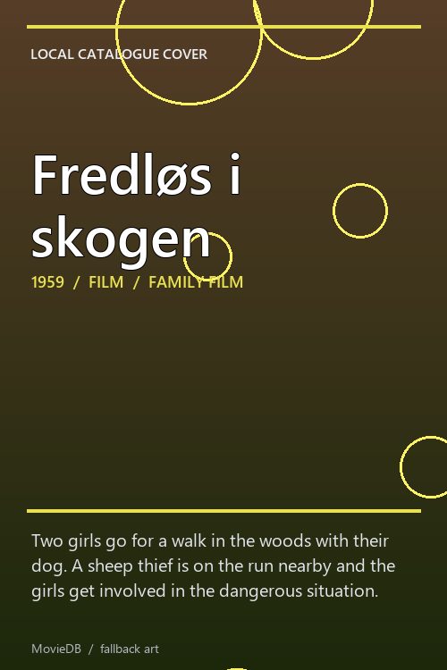 Fredløs i skogen poster