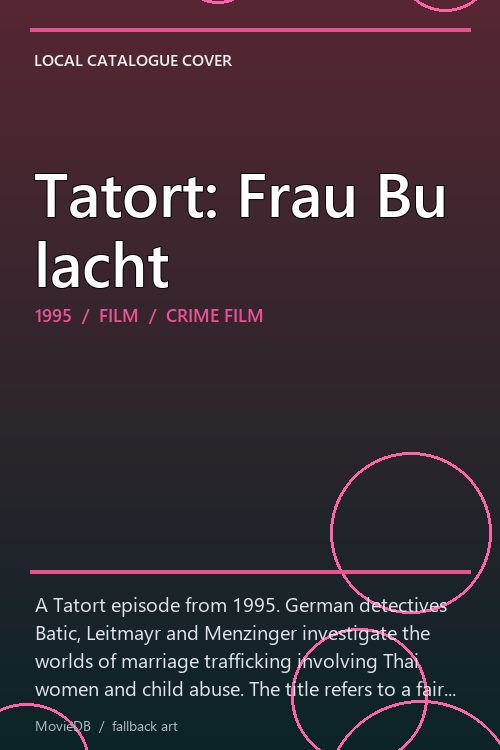 Tatort: Frau Bu lacht poster