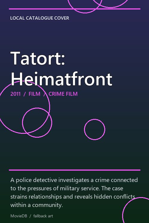Tatort: Heimatfront poster