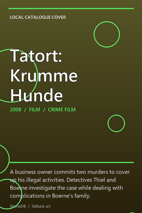 Tatort: Krumme Hunde poster