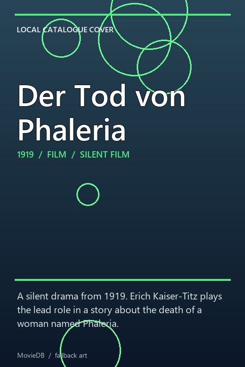 Der Tod von Phaleria poster