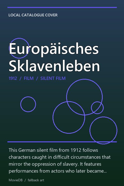 Europäisches Sklavenleben poster