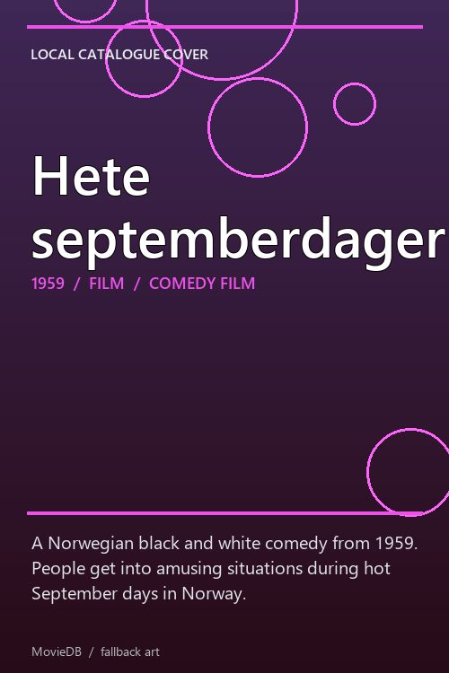 Hete septemberdager poster