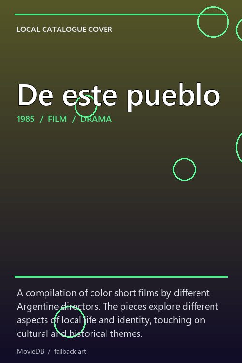 De este pueblo poster