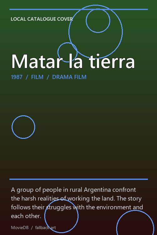Matar la tierra poster