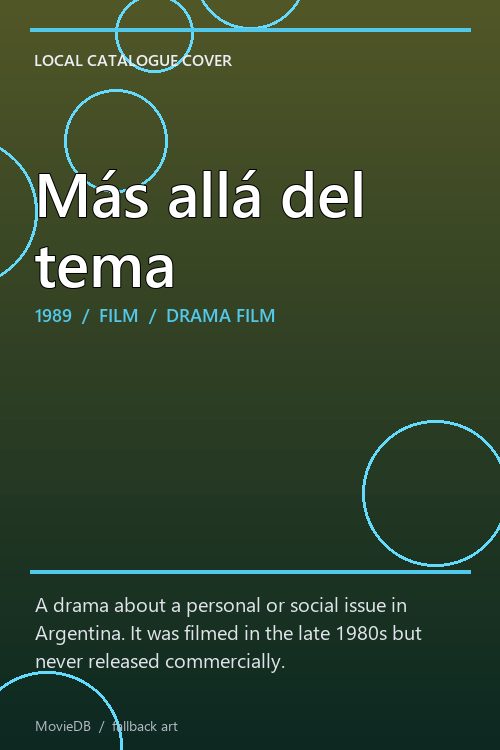 Más allá del tema poster