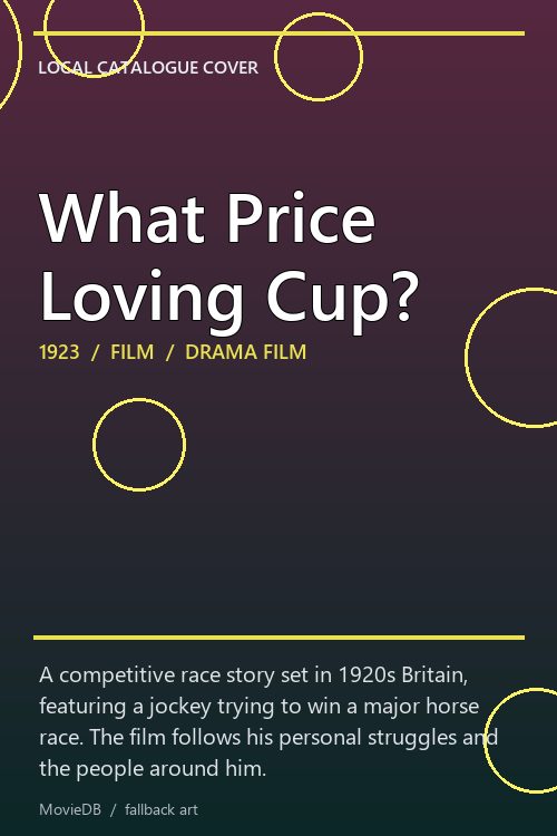 What Price Loving Cup? poster
