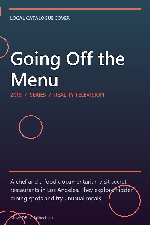Going Off the Menu poster
