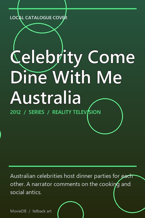 Celebrity Come Dine With Me Australia poster