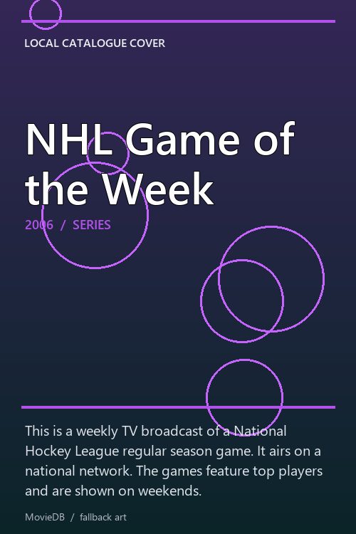 NHL Game of the Week poster