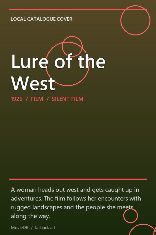 Lure of the West poster